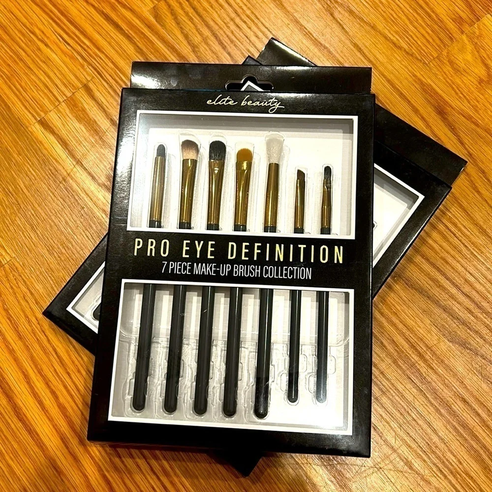 Brand New Pro Wye Definition 7 piece make up brush collection black bundle of 2
